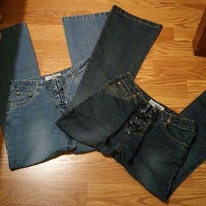 Canyon River Blues lace up fly girls jeans sz 12